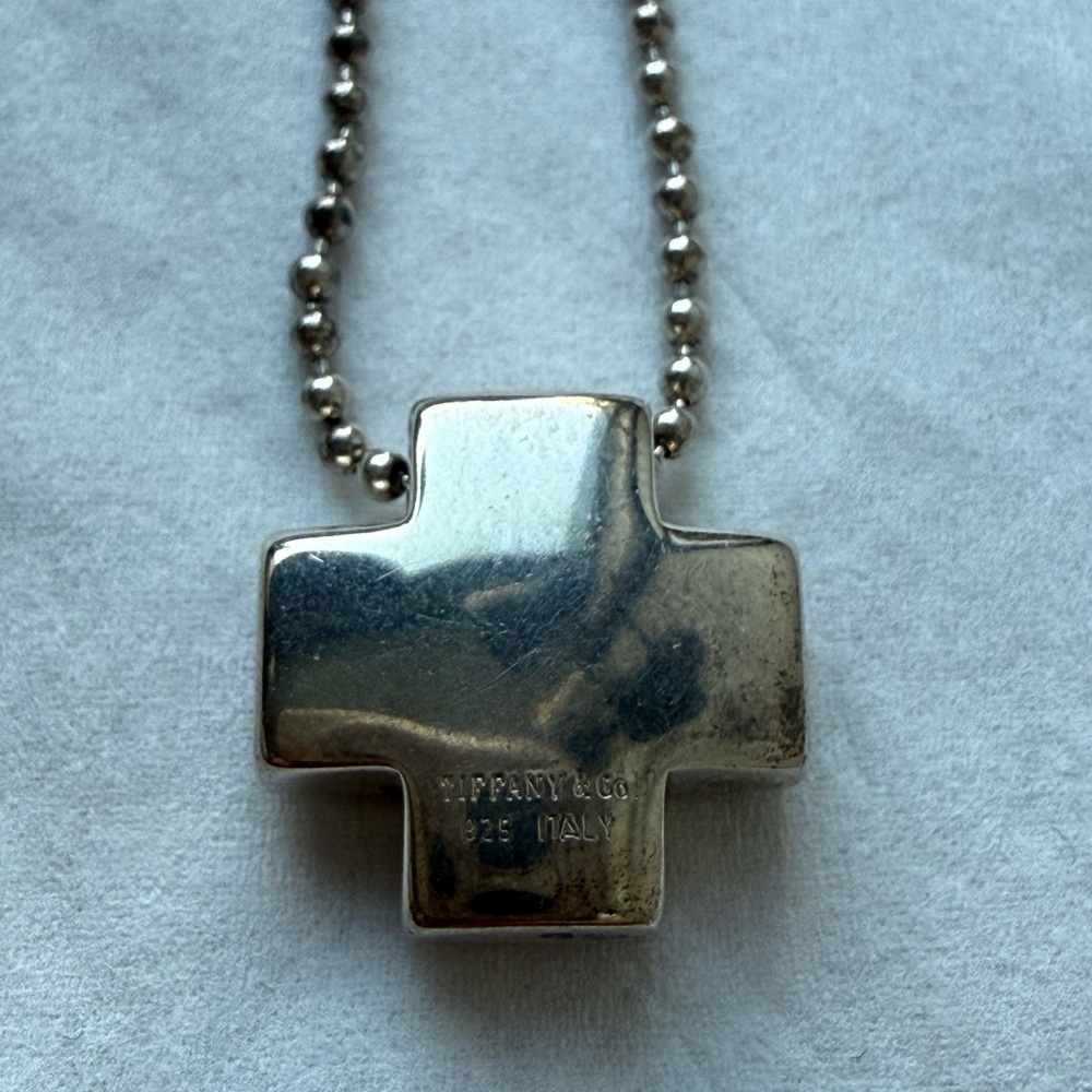 Tiffany & Co. Silver Square Cross Necklace